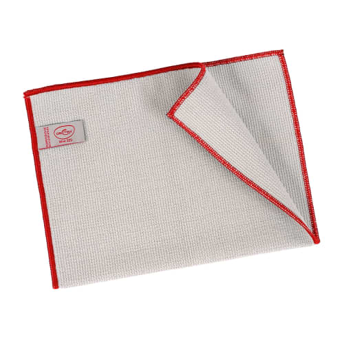 Essuyage microfibre Mini 320 gris surjet rouge 23 x 35 cm Decitex photo du produit front L