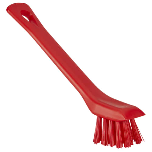 Brosse fibres médium avec rebord grattant alimentaire PLP 15cm rouge Vikan photo du produit front L