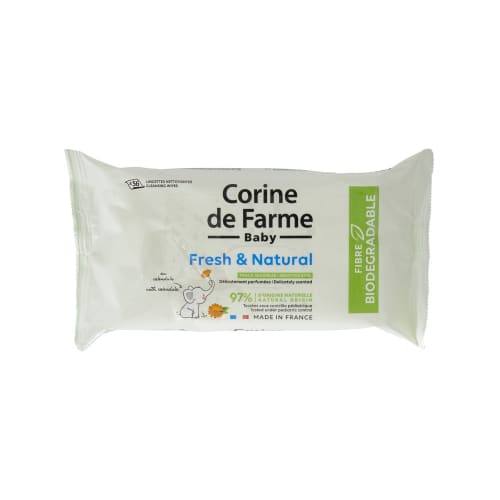 Lingettes bébé Fresh & Natural paquet de 56 photo du produit front L