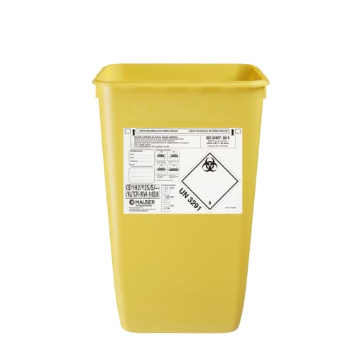 Fût pour déchets d'activités de soins à risques infectieux DASRI 60L VAT5 photo du produit front L