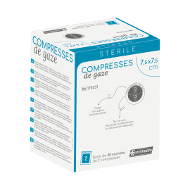 Compresses de gaze stérile100% coton Euromedis