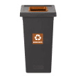 Poubelle PP recyclé Fit avec insert Ecogreen 70L noir/marron Tampel photo du produit