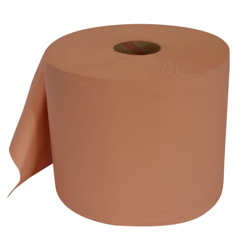 Bobine d'essuyage orangée Paredes 1500 formats 21x35cm Ecolabel photo du produit front L