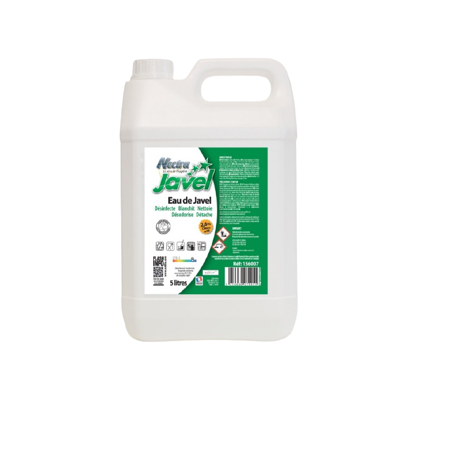 Eau de Javel Ocai 5 L 2,6% de chlore actif