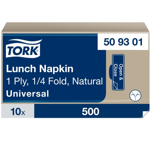 Serviette de table ouate 1 pli kraft 32,5 x 32,5 cm Tork photo du produit front L