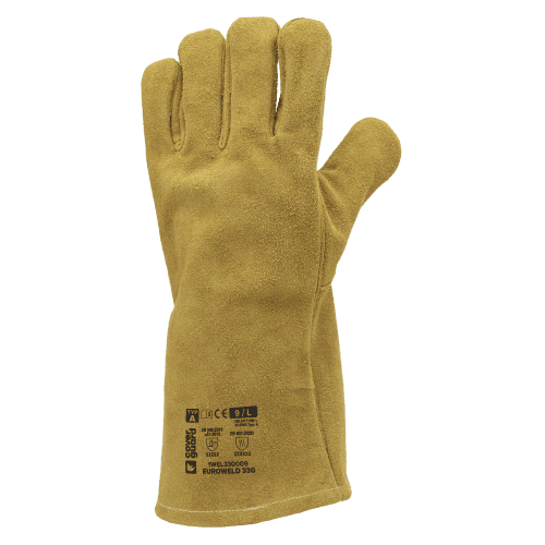 Gants de soudure lourde Coverguard Euroweld 330 croûte vachette orange dorée taille 10 photo du produit front L