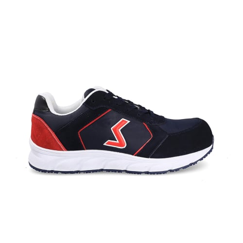 Chaussures de sécurité basses Paredes Seguridad NADAL S3 CI HI ESD SRC bleu et rouge pointure 39 photo du produit front L