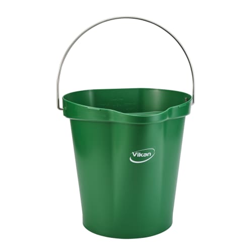Seau gradué alimentaire PLP 12L vert Vikan photo du produit front L