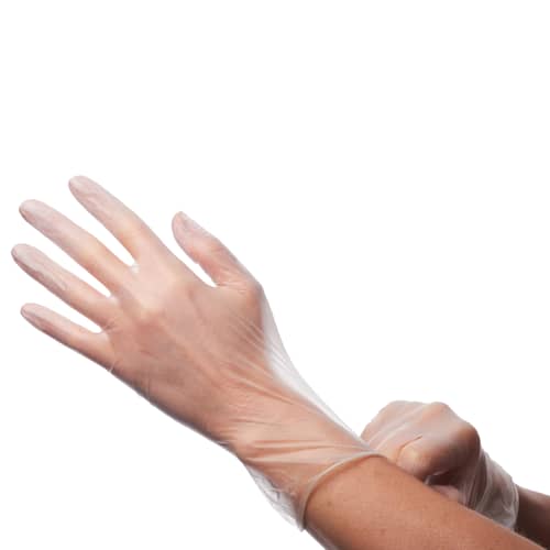 Gant à usage unique vinyle transparent non poudré taille XL INTCO photo du produit front L