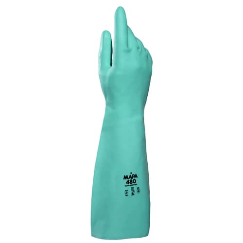 Gant de protection chimique Ultranitril 480 Mapa Professional 46 cm vert taille 9 photo du produit front L