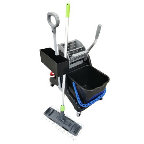 Kit chariot de lavage avec support frange manche et presse Tennant photo du produit front L