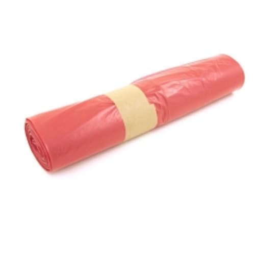 Sac plastique PE BD 30L rouge 13µm NF Jet'Sac photo du produit front L