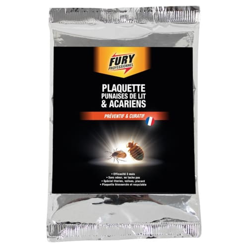 Insecticide Fury Punaises de lit & Acariens de la gale et des poussières plaquette de 34g photo du produit front L