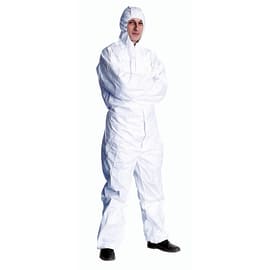 Combinaison Tyvek type 5-6 élastiques cagoule poignets taille blanc