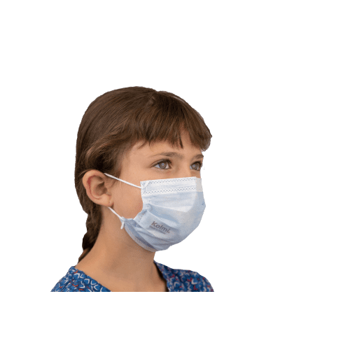 Masque médical Op-Air Kid 5 à 12 ans type II Kolmi bleu à élastiques photo du produit front L