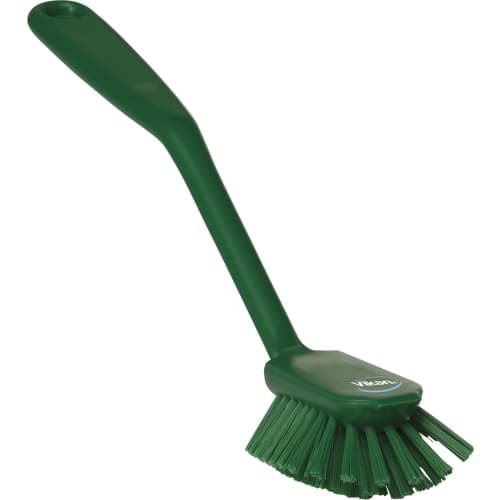 Brosse à vaisselle fibres médium alimentaire PLP 28cm vert Vikan photo du produit front L