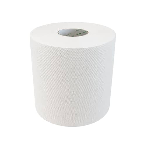 Bobine d'essuyage blanche dévidage central 450 formats 18,3 x 19 cm pure ouate Ecolabel Paredes Access photo du produit front L