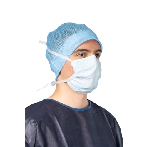 Masque médical Op-Air type II à lanière avec bande mousse bleu Kolmi photo du produit front L