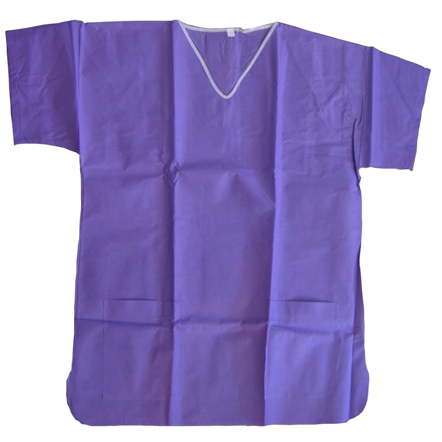 Tunique de pyjama SMS 35g/m² antistatique manches courtes 2 poches basses violet taille L photo du produit