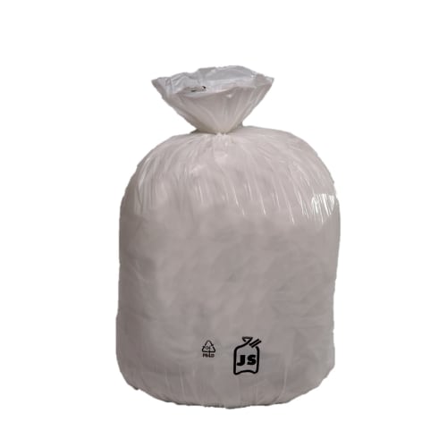 Sac poubelle pas cher 20L PE BD blanc 13µm