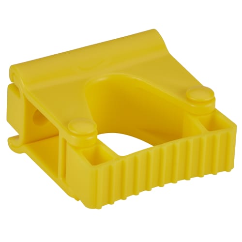 Support mural 1 clip alimentaire PLP 8,2cm jaune Vikan photo du produit front L