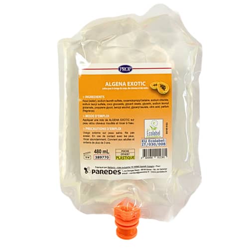 Lotion lavante Ecolabel PROP Algena Exotic recharge de 480ml photo du produit front L