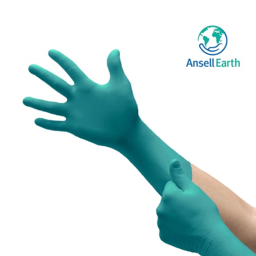 Gant de protection chimique nitrile Ansell Microflex 93-260 vert non poudré taille S photo du produit front L