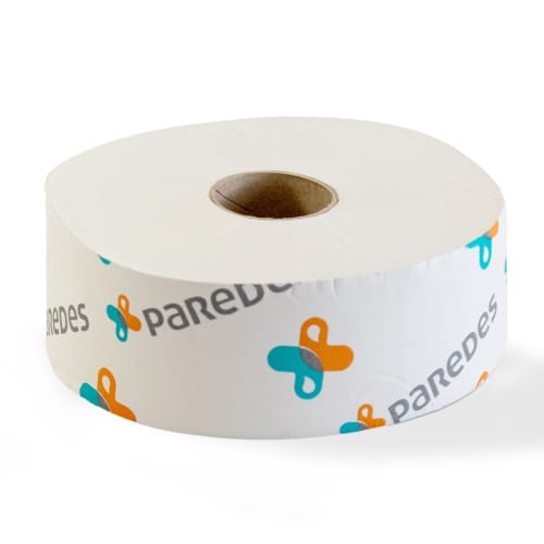 Papier toilette rouleau géant Jumbo blanc 380m 8,3 x 17,5 cm Ecolabel Paredes photo du produit front L