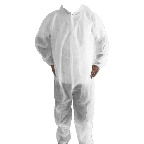 Combinaison de travail PLP 40g/m² pressions col Mao élastiques poignets taille chevilles blanc taille XL photo du produit front L