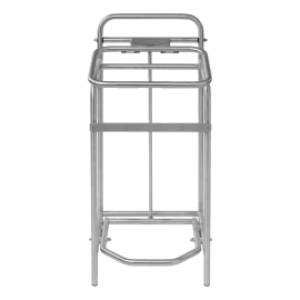 Support mobile inox à pédale 2 roues pour fûts plastique VAT5 30, 50 et 60 L