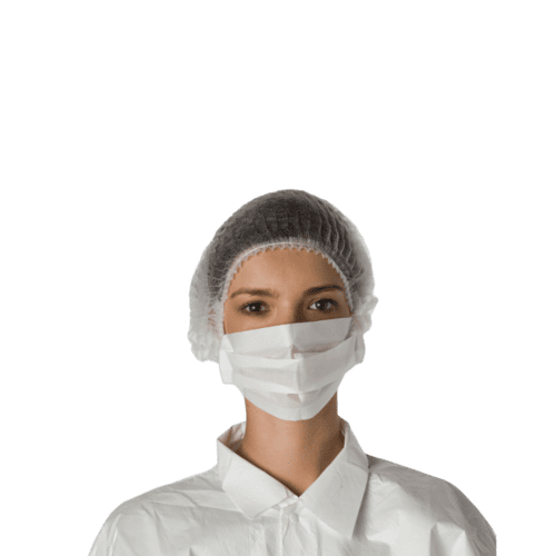 Masque d'hygiène 2 plis papier blanc à élastiques Paredes photo du produit front L