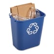 Corbeille résine 26L bleu Rubbermaid photo du produit side S