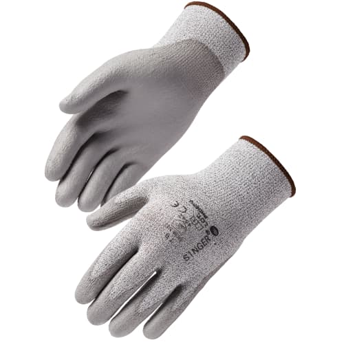 Gant de protection coupure tricoté jauge 13 enduit PU PEHD taille 7 Singer photo du produit front L