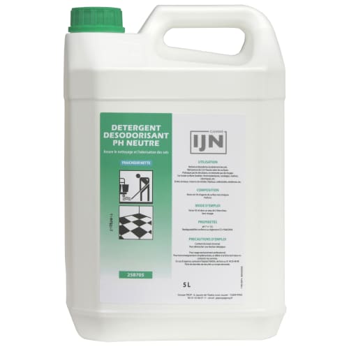 IJN détergent désodorisant neutre fraicheur nette bidon de 5L photo du produit front L
