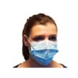 Masque médical MEDICOM type II Bleu turquoise imprimé à élastiques photo du produit Back View S