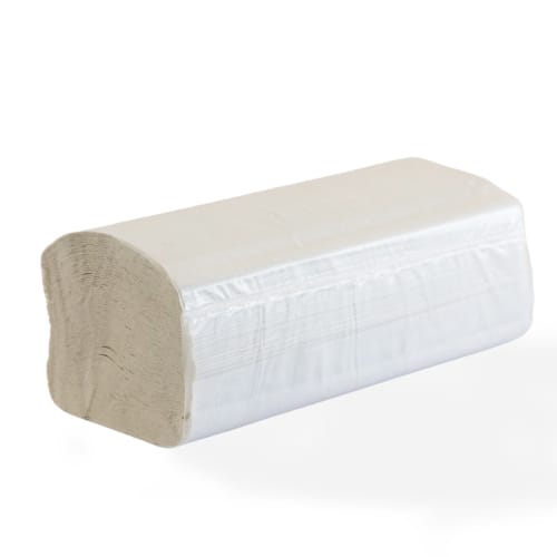 Essuie-mains plié blanc 21,5 x 35 cm Ecolabel Paredes photo du produit front L