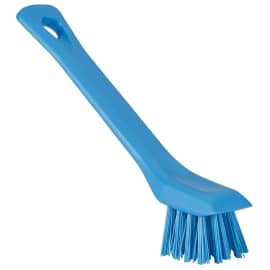 Brosse fibres médium avec rebord grattant alimentaire PLP 15cm bleu Vikan