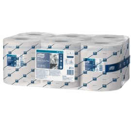 Bobine d'essuyage blanche dévidage Tork central 450 formats 19,4 x 33,5 cm Ecolabel