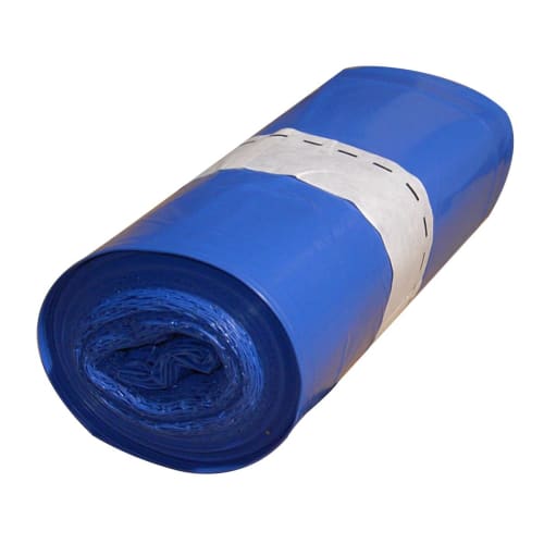 Sac plastique PE BD 30L bleu 20µm NF photo du produit