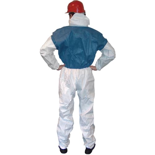 Combinaison de protection Partiguard TB type 5-6 dos aéré passe-pouces élastiques cagoule poignets taille chevilles blanc/bleu taille XL photo du produit front L