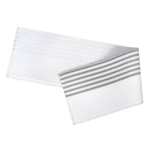 Bandeau de lavage Ultimate 3D Infinite blanc/gris 11,5 x 50 cm Decitex photo du produit front L