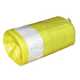 Sac plastique PE BD 30L jaune 25µm