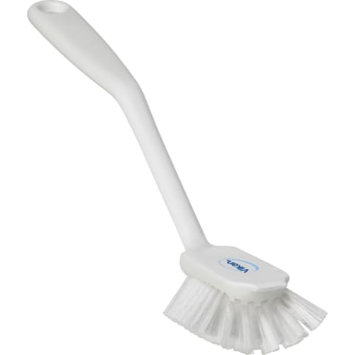 Brosse à vaisselle fibres médium alimentaire PLP 28cm blanc Vikan photo du produit front L