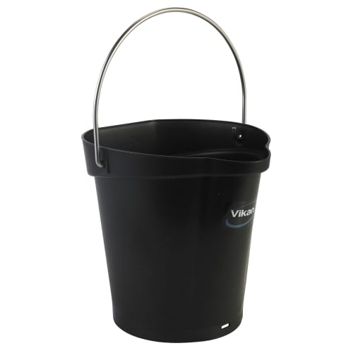 Seau gradué alimentaire PLP 6L noir Vikan photo du produit front L