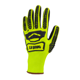 Gants Coverguard Eurocut Impact 100 jaune CUT C nitrile noir + TPR