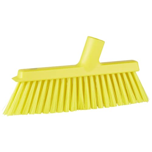 Balai biseauté avec pas de vis incliné, 250 mm, Medium, Jaune Vikan photo du produit front L