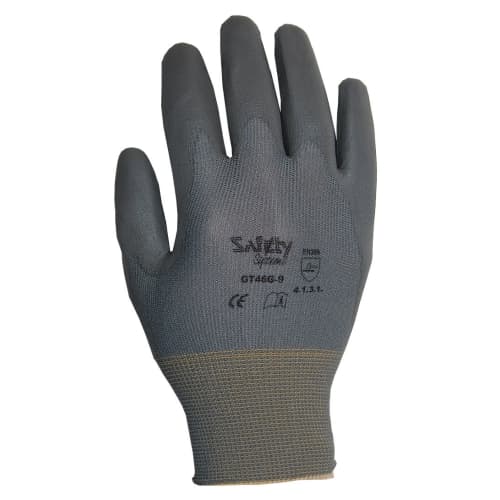 Gant manipulation fine polyamide gris enduction supérieure PU gris paume et bouts de doigts taille 8 Singer photo du produit front L