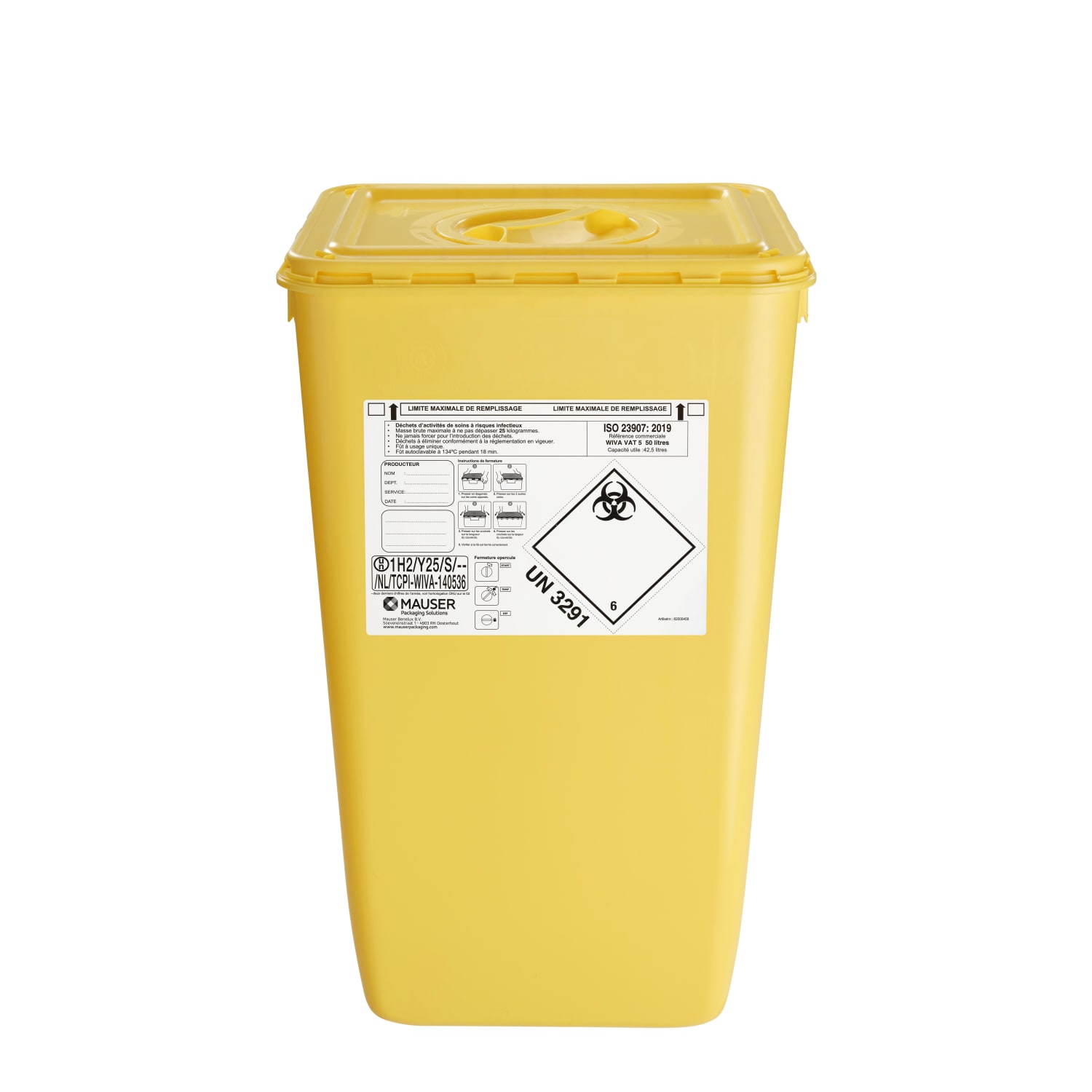 Fût plastique bleu 60L Vat 5 - PAREDES