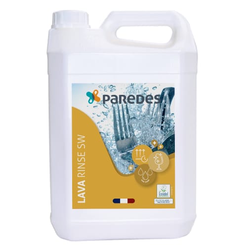Liquide de rinçage vaisselle machine eau douce Ecolabel Paredes Lava Rinse SW bidon de 5L photo du produit front L