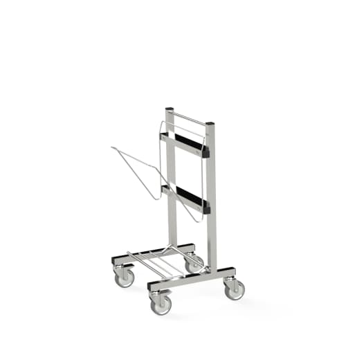 Chariot support petits sacs inox Villard photo du produit front L